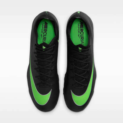 Nike Mercurial Vapor 17 Pro Low-Top-Fußballschuh für Turf – Schwarz/Schwarz/Illusion Green