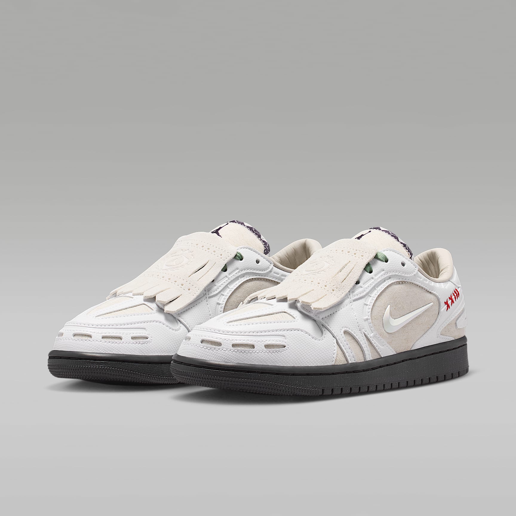 Air Jordan 1 Low Method of Make Schuh (Damen) – Light Orewood Brown/Schwarz/Steam/Weiß