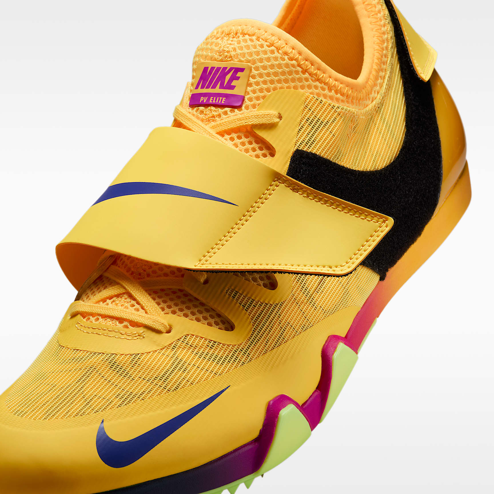 Nike Pole Vault Elite Sprung-Spike für Leichtathletik – Citron Pulse/Volt Ice/Vivid Purple/Indigo Burst