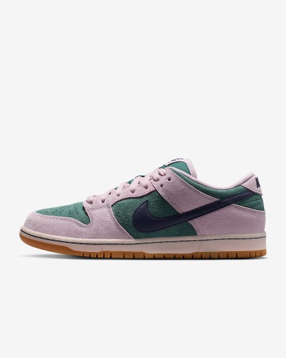 Nike SB Dunk Low Pro Skateboardschuh – Mineral Slate/Particle Rose/Silt Red/Dark Raisin