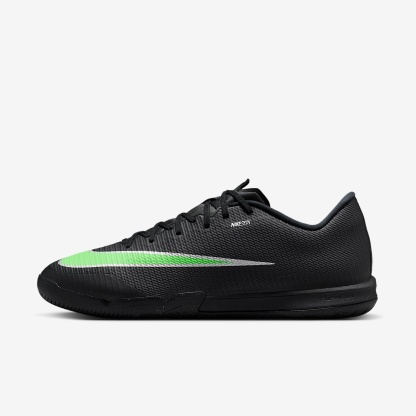 Nike Mercurial Vapor 17 Academy Low-Top-Fußballschuh für Hallen- und Hartplätze – Schwarz/Schwarz/Illusion Green