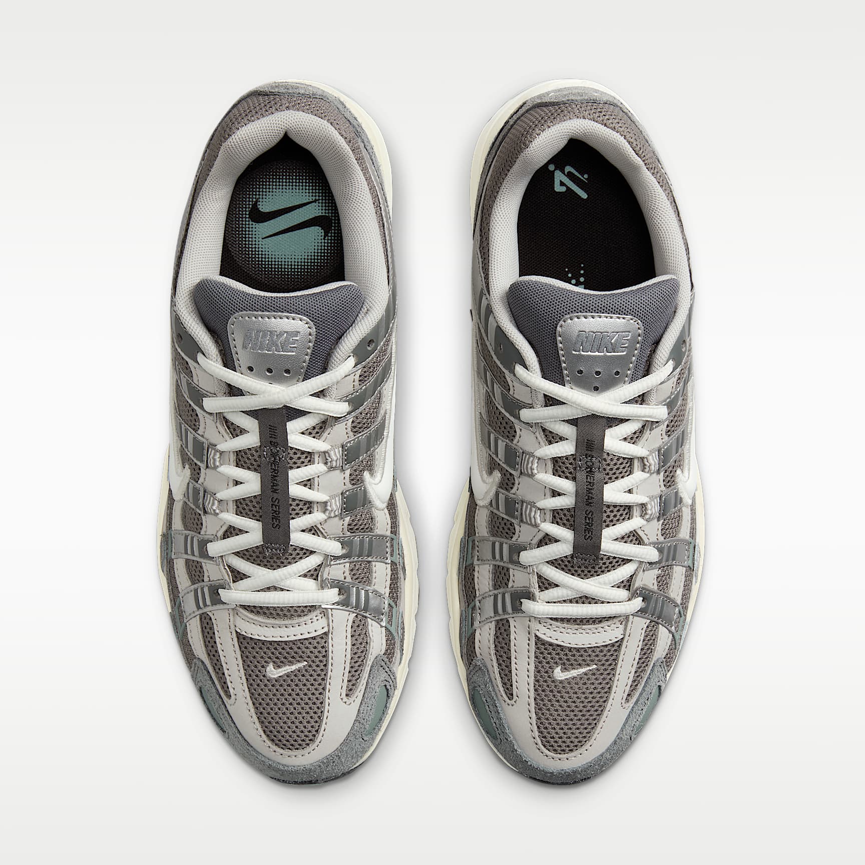 Nike P-6000 Schuh – Flat Pewter/Light Iron Ore/Metallic Silver/Weiß