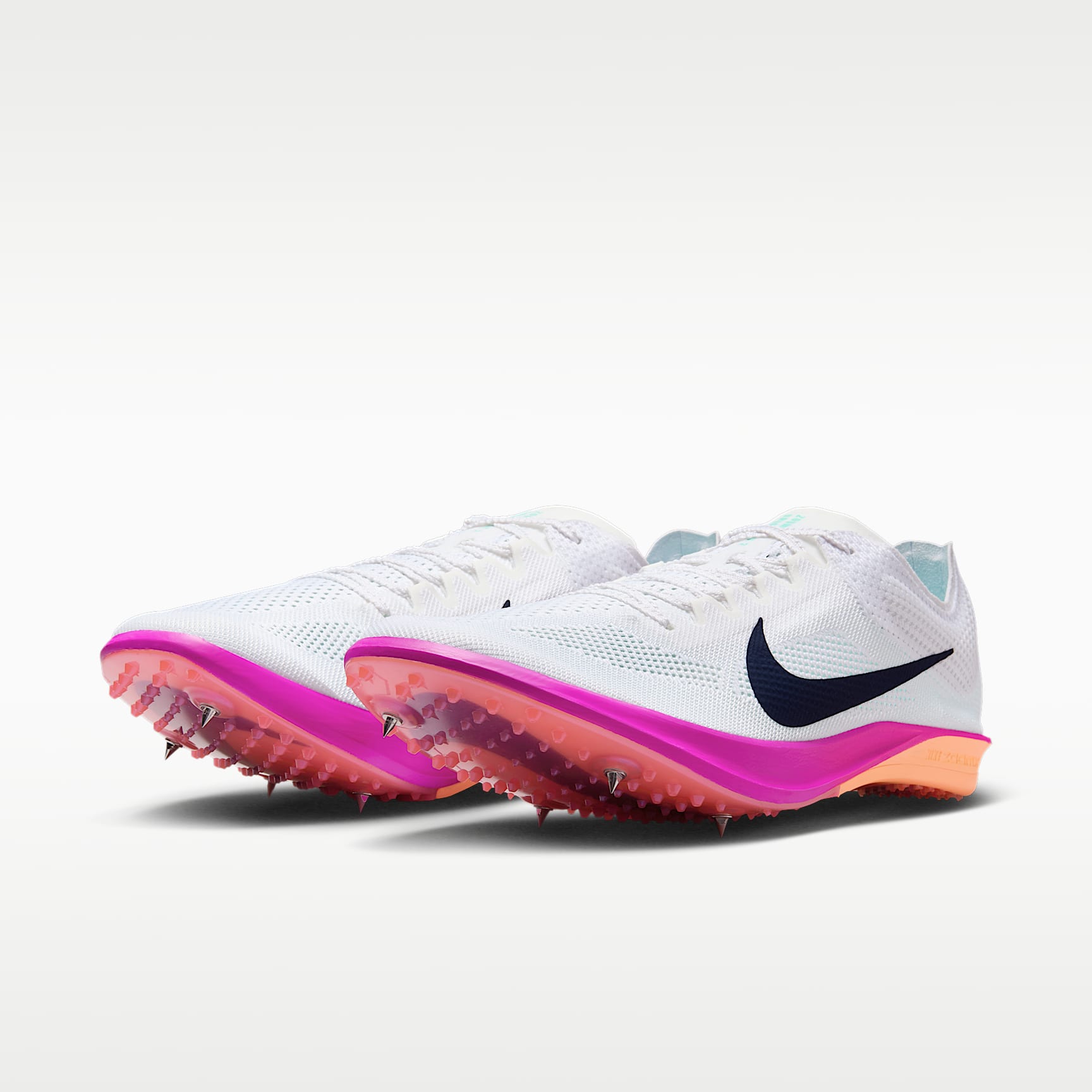 Nike Dragonfly 2 Track & Field Langstrecken-Spikes – Weiß/Hyper Turquoise/Fire Pink/Obsidian