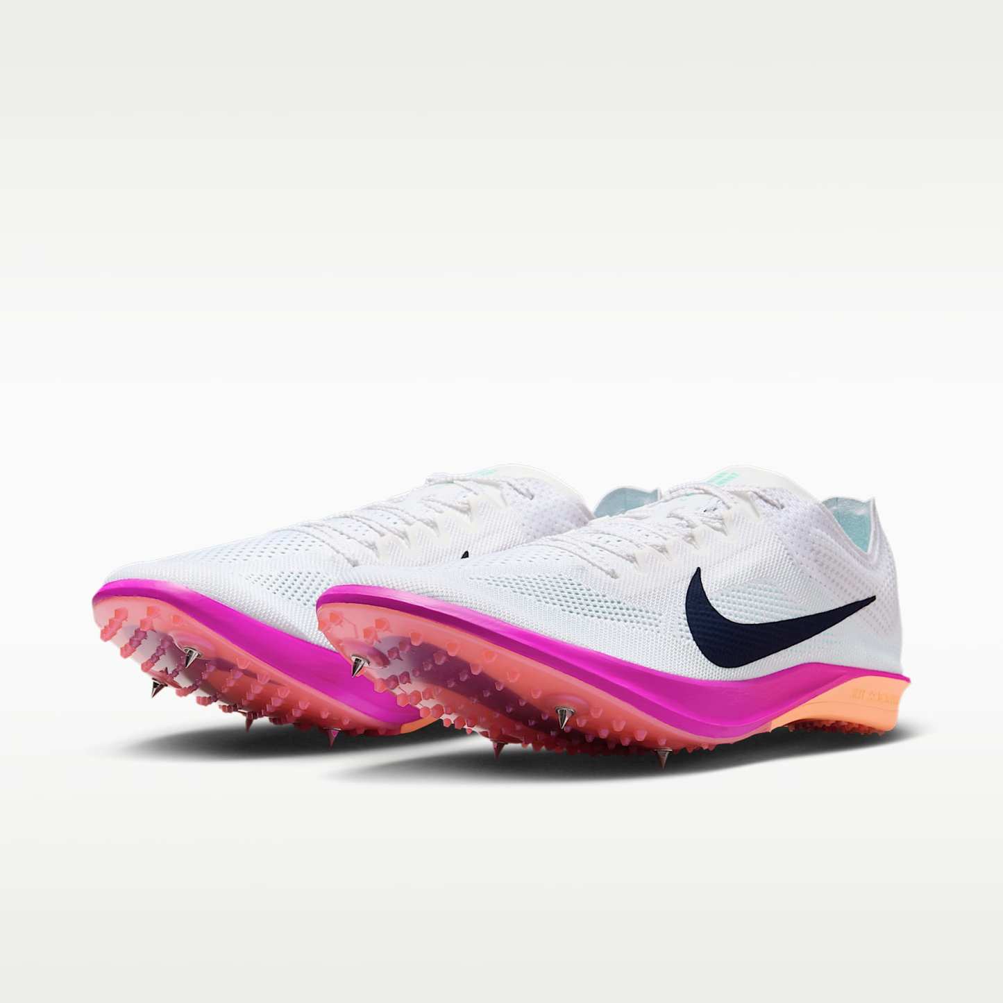 Nike Dragonfly 2 Track & Field Langstrecken-Spikes – Weiß/Hyper Turquoise/Fire Pink/Obsidian