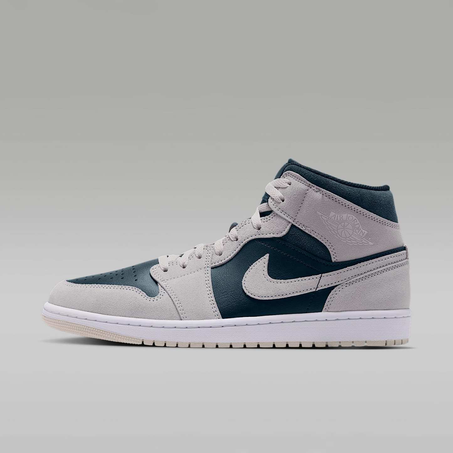 Air Jordan 1 Mid Herrenschuh – Light Orewood Brown/Midnight Spruce/Weiß/Pale Ivory