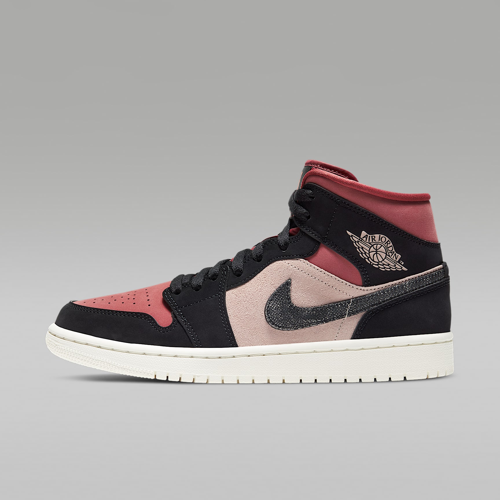 Air Jordan 1 Mid Schuh (Damen) – Particle Beige/Canyon Rust/Sail/Schwarz