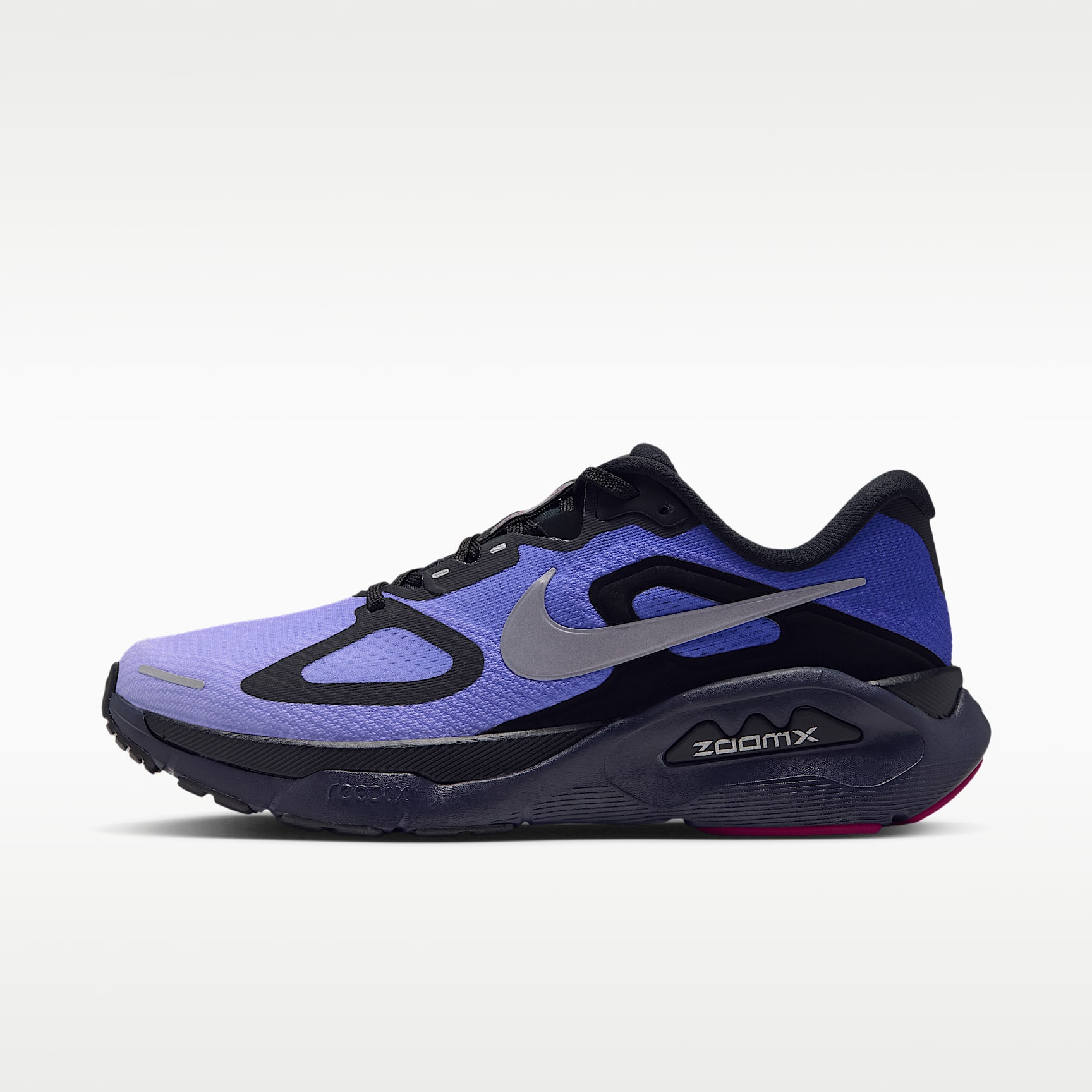 Nike Structure Plus Straßenlaufschuh (Damen) – Schwarz/Persian Violet/Purple Pulse/Metallic Silver