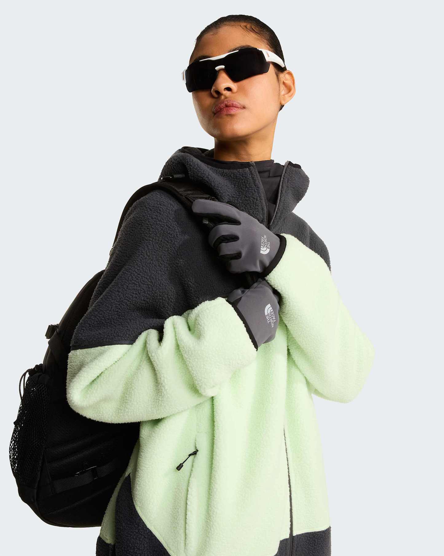 NSE Mask Fleecejacke für Herren – Calcified Lime-Anthracite Grey