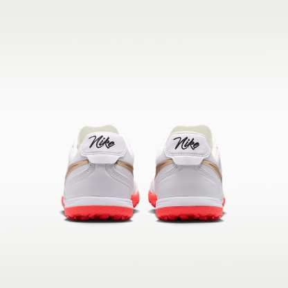 Nike Tiempo Ligera Pro Low-Top-Fußballschuh für Turf – Weiß/Bright Crimson/Blur