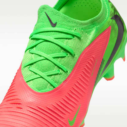 Nike Phantom 6 Low Pro "Erling Haaland" Fußballschuh für normalen Rasen – Hot Punch/Green Strike/Schwarz