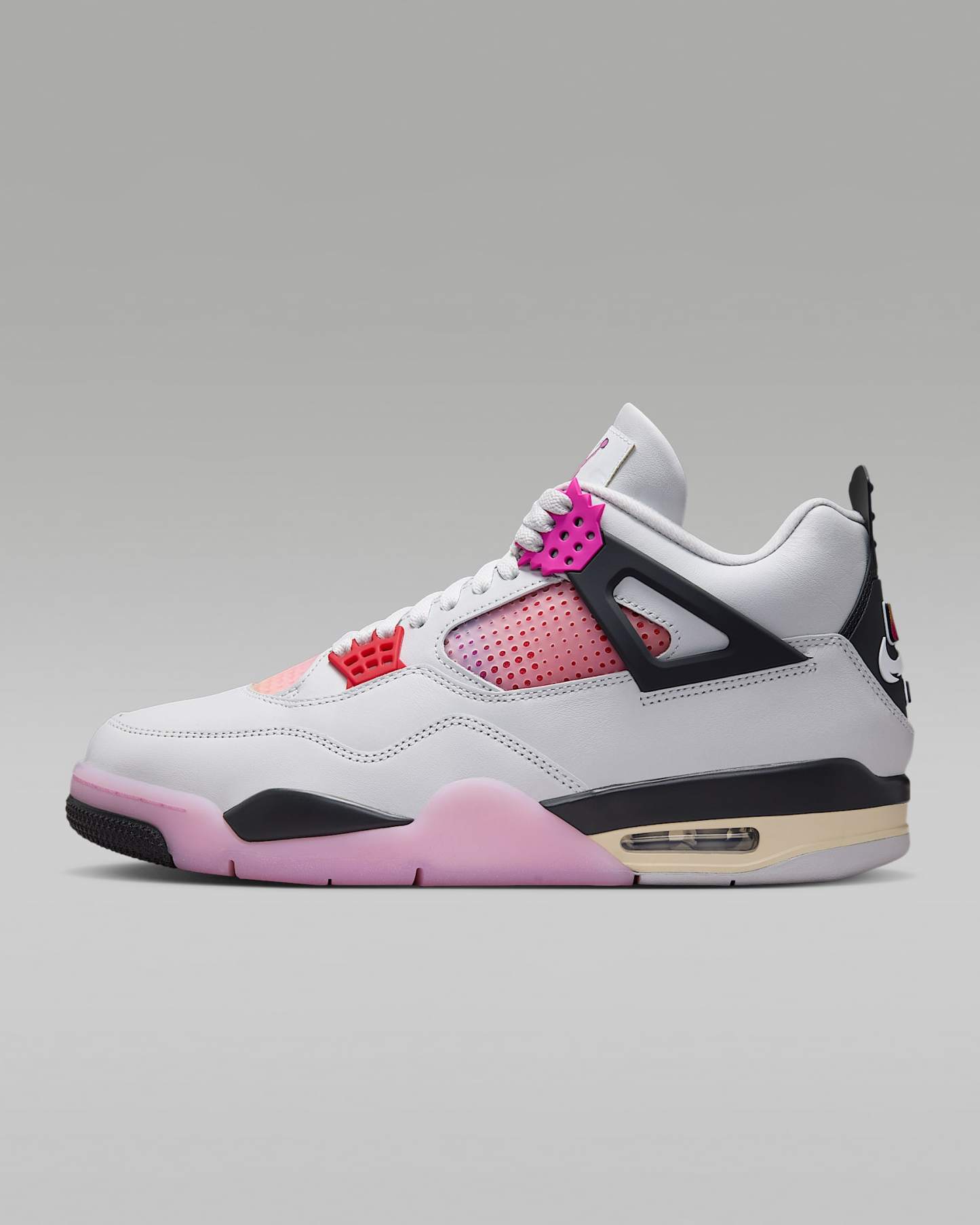 Air Jordan 4 Retro "Comic" Schuh (Herren) – Off White/Anthracite/Fire Pink