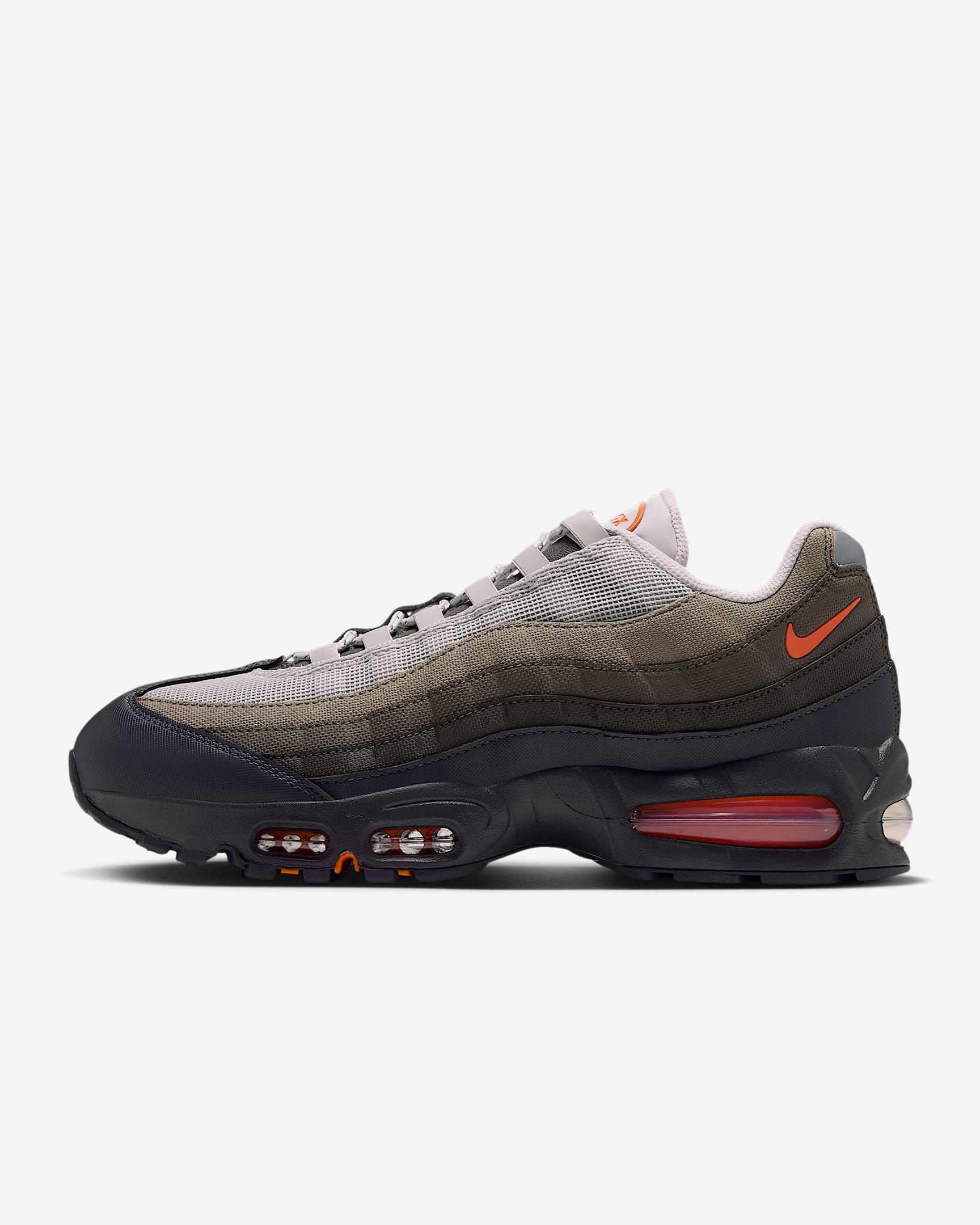 Nike Air Max 95 Big Bubble Schuh (Herren) – Light Bone/Anthracite/Dark Loden/Safety Orange