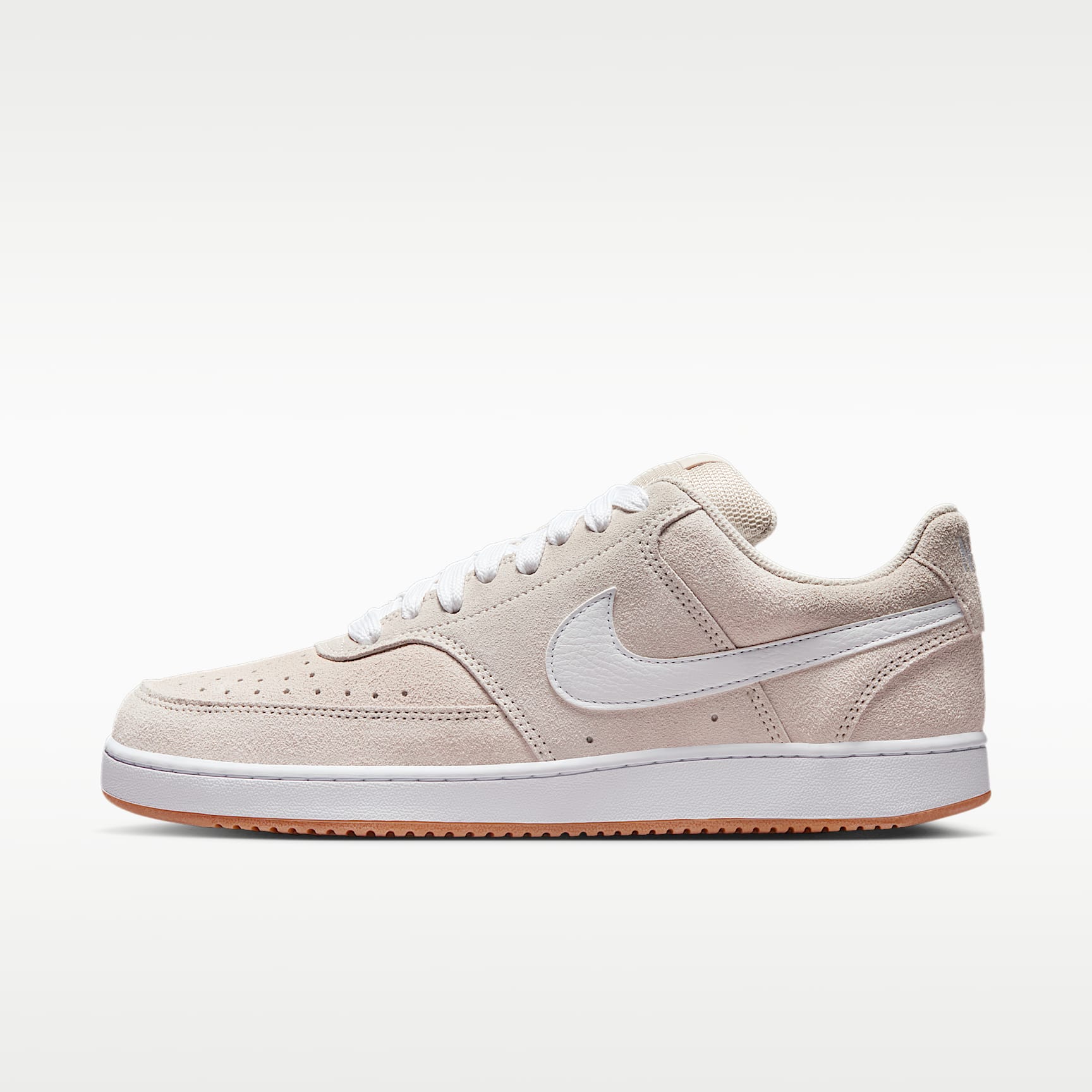 Nike Court Vision Low FL Schuh (Herren) – Light Orewood Brown/Gum Medium Brown/Weiß