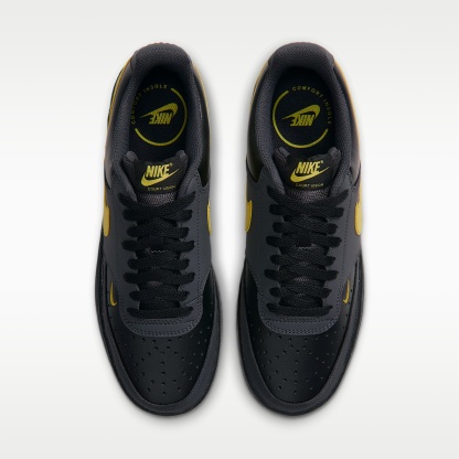 Nike Court Vision Low Herrenschuh – Dark Smoke Grey/Schwarz/Chrome Yellow