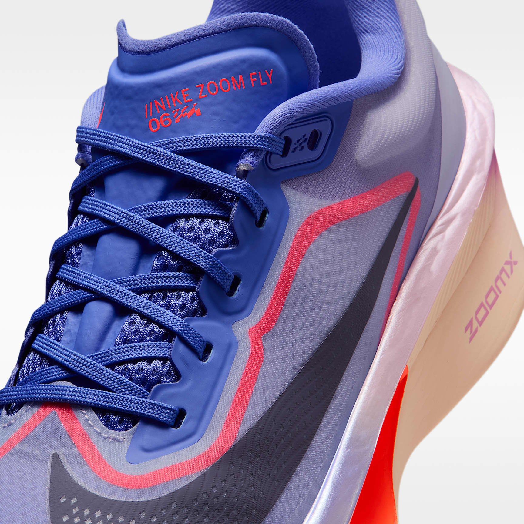 Nike Zoom Fly 6 Straßenlaufschuh für Wettkämpfe (Damen) – Violet Mist/Hot Lava/Bright Violet/Purple Dynasty