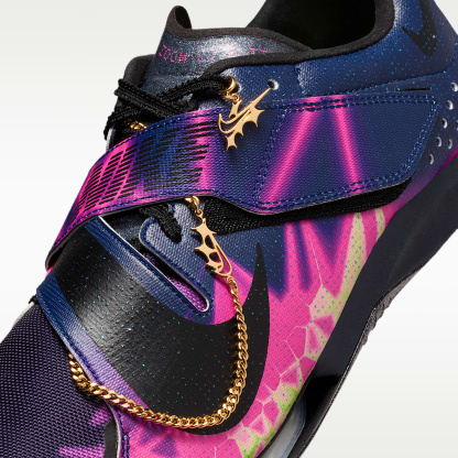 Nike Long Jump Elite Glam Leichtathletik-Sprung-Spikes – Pink Blast/Blue Void/Electric Green/Schwarz