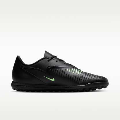 Nike Phantom 6 Low Club Fußballschuh für Turf – Schwarz/Schwarz/Illusion Green