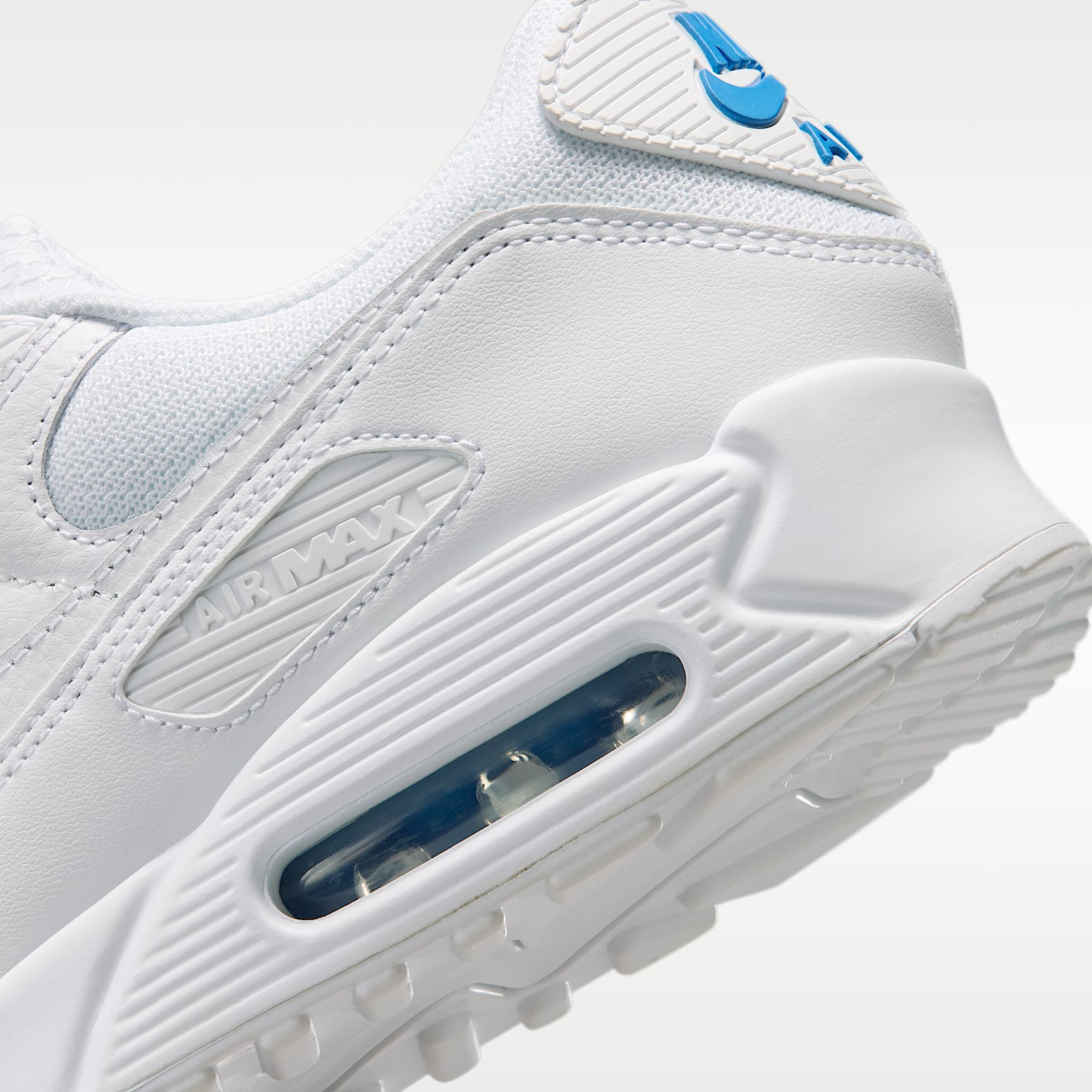 Nike Air Max 90 Herrenschuh – Weiß/Blue Crystal/Weiß