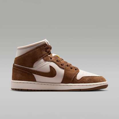 Air Jordan 1 Mid Schuh (Damen) – Light British Tan/Chalk