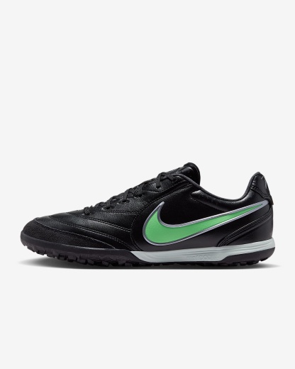 Nike Tiempo Ligera Pro Low-Top-Fußballschuh für Turf – Schwarz/Schwarz/Illusion Green