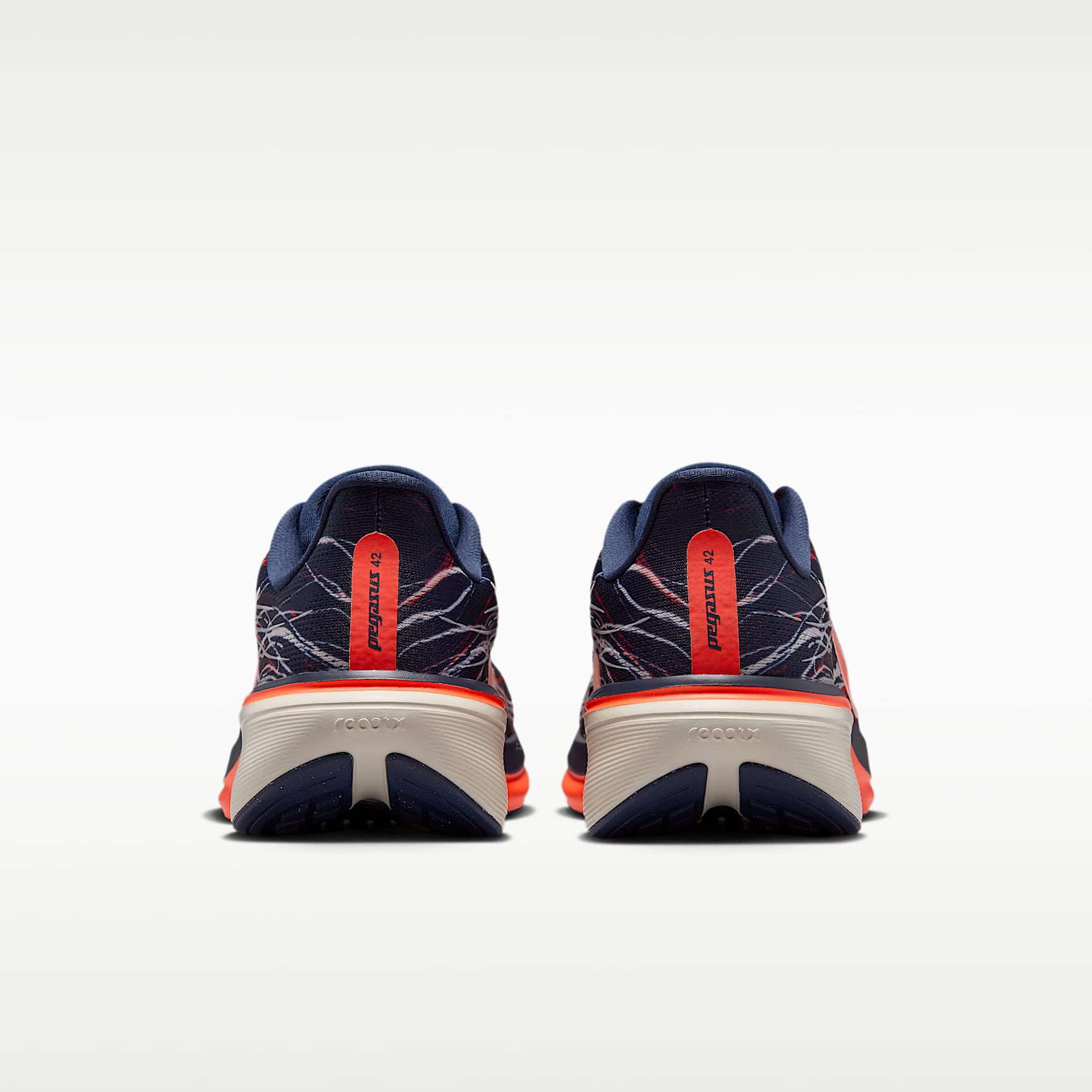 Nike Pegasus 42 Straßenlaufschuh (Herren) – Obsidian/Light Bone/Bright Crimson/Dynamic Yellow