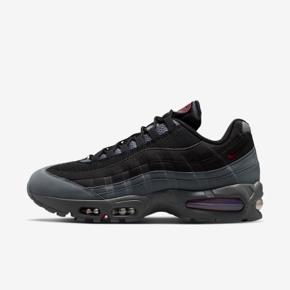 Nike Air Max 95 Big Bubble "OG" Schuh (Herren) – Schwarz/Smoke Grey/Dark Smoke Grey/Tough Red