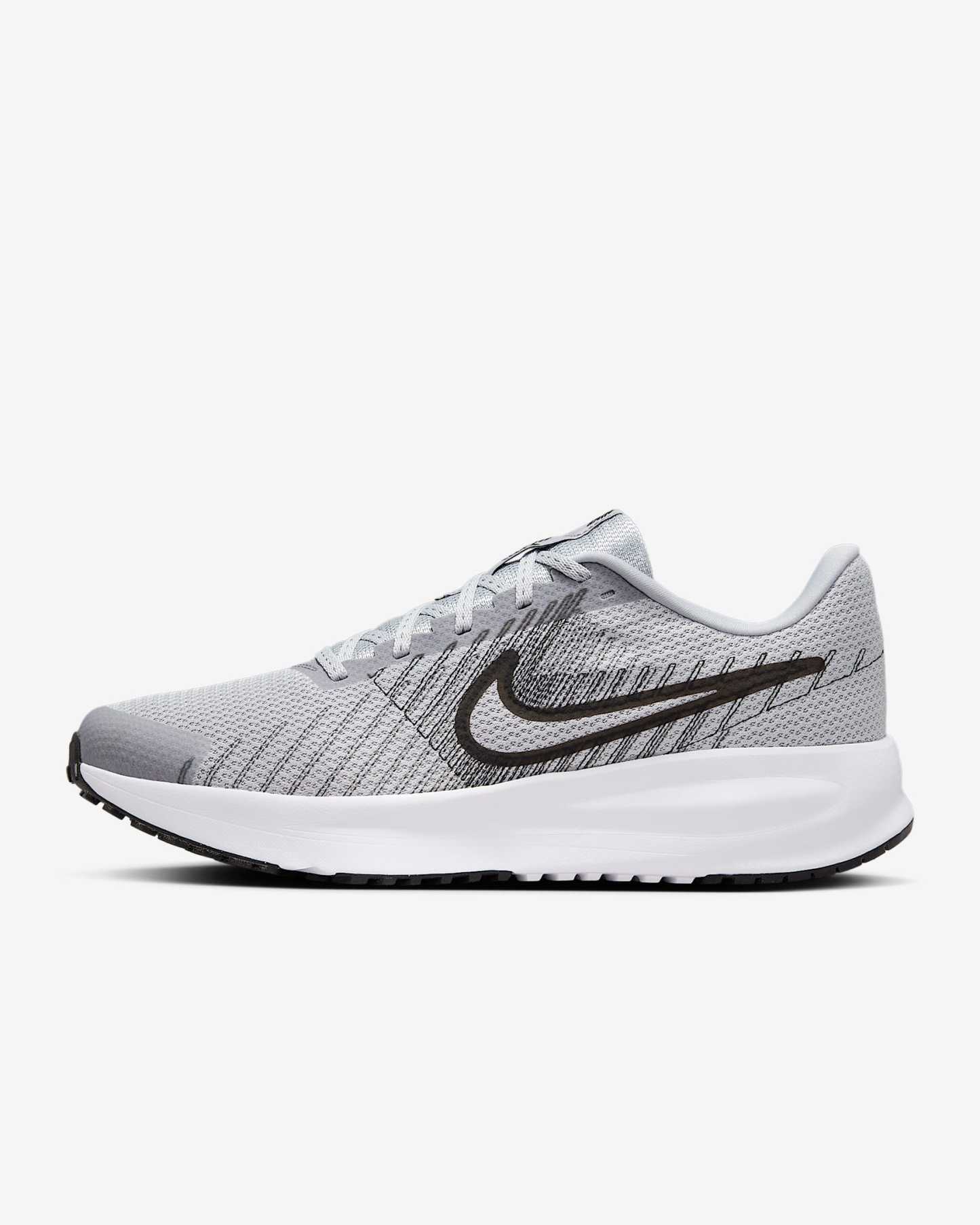 Nike Run Defy Straßenlaufschuh (Herren) – Wolf Grey/Weiß/Iron Grey/Schwarz