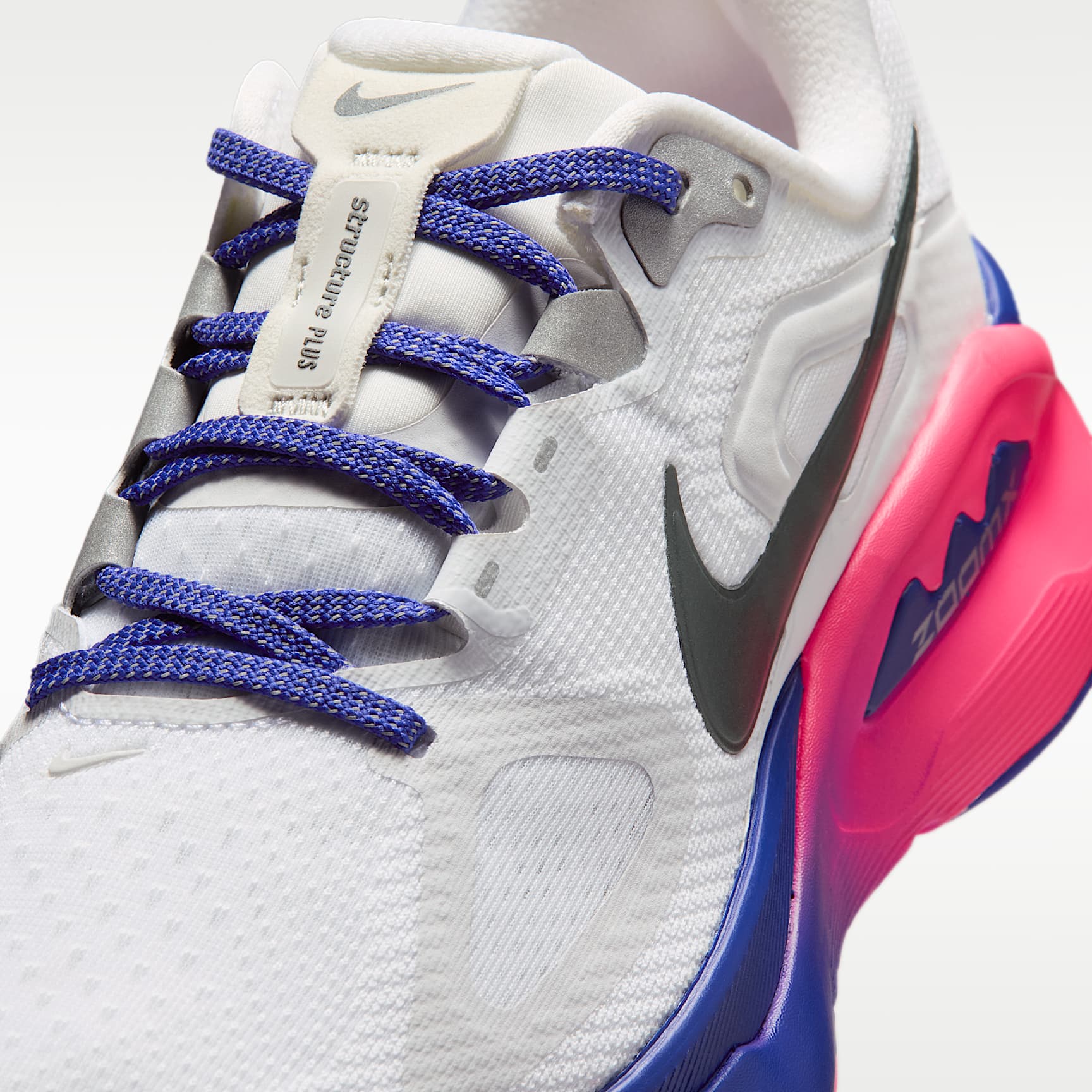 Nike Structure Plus SE Straßenlaufschuh (Damen) – Weiß/Concord/Hyper Pink/Anthracite
