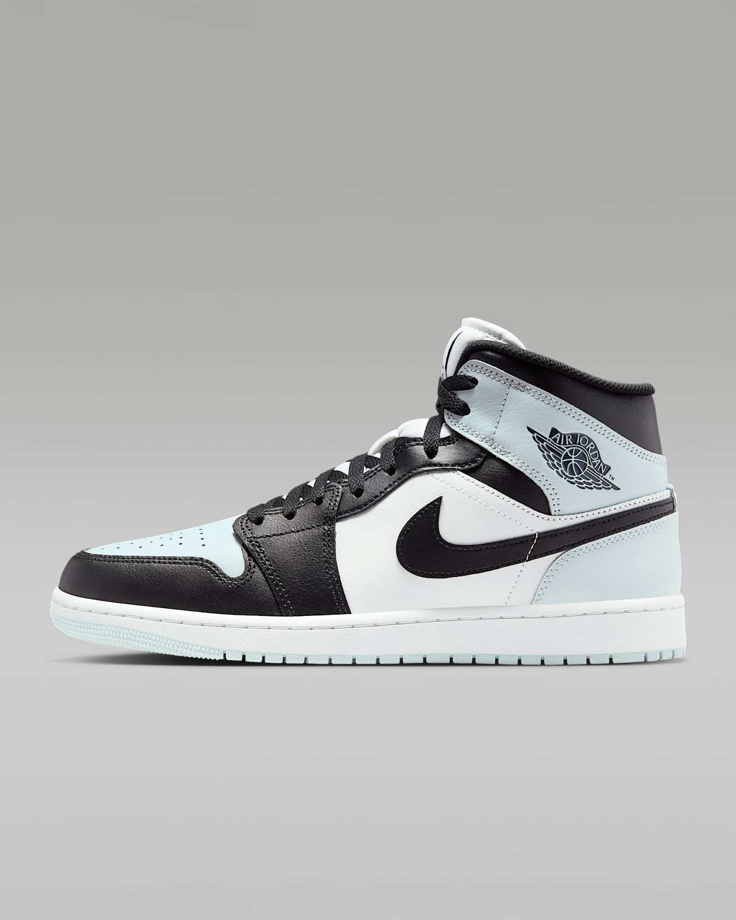 Air Jordan 1 Mid Herrenschuh – Schwarz/Aura/Weiß/Squadron Blue