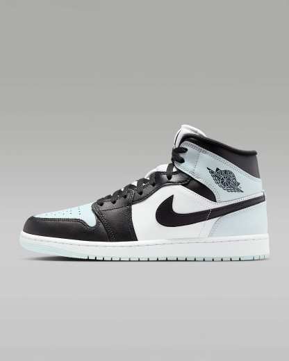 Air Jordan 1 Mid Herrenschuh – Schwarz/Aura/Weiß/Squadron Blue