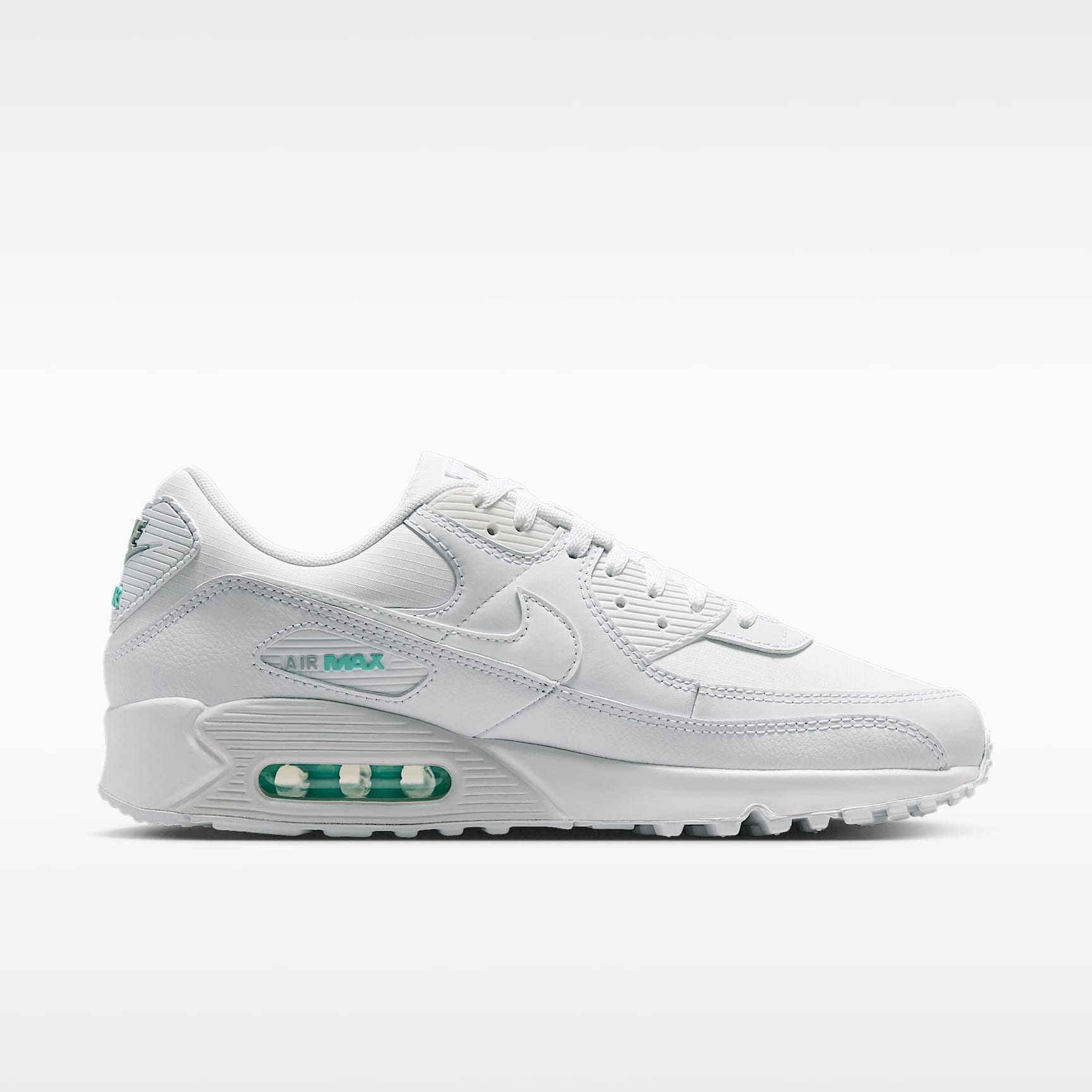 Nike Air Max 90 Schuh (Herren) – Weiß/Hyper Turquoise/Photon Dust
