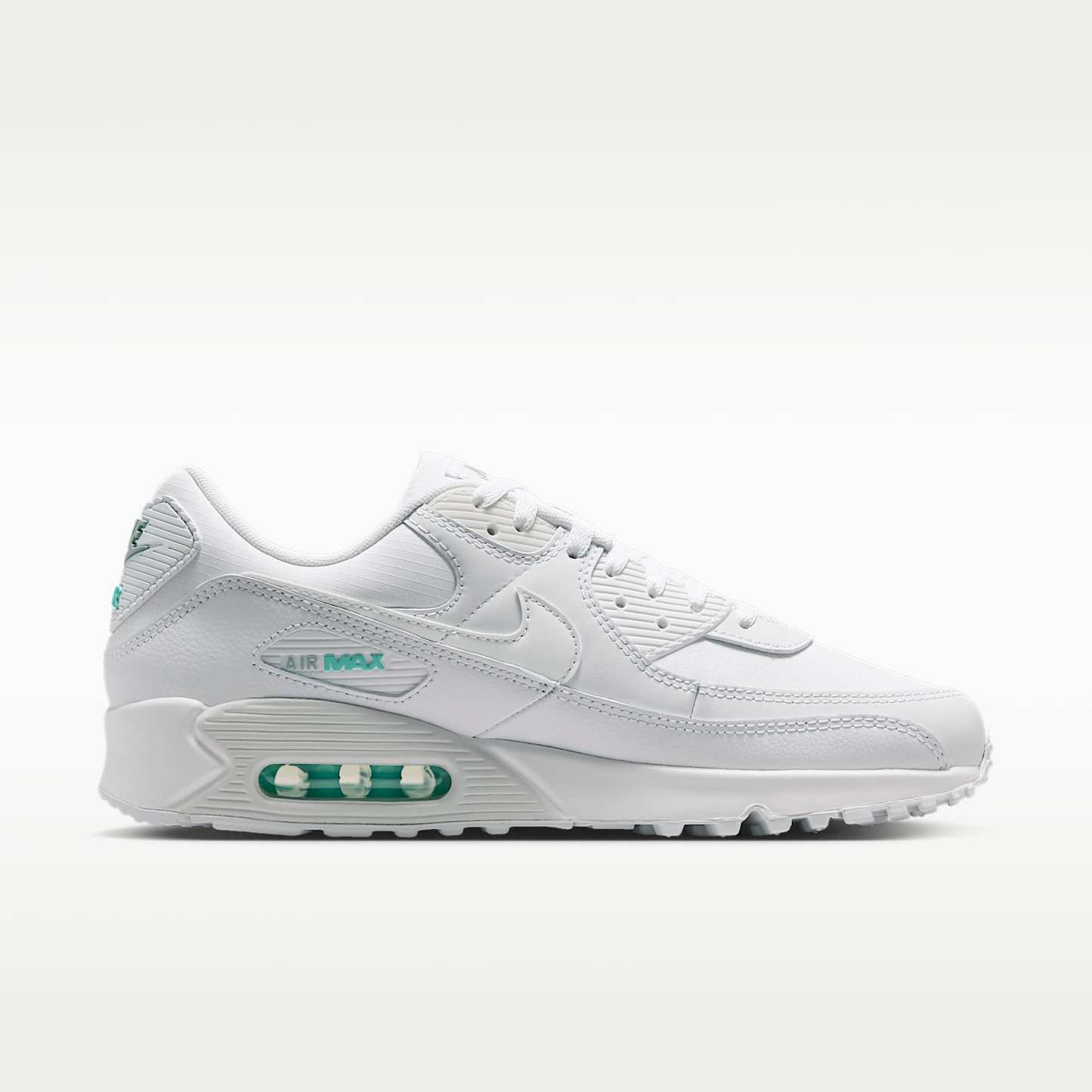 Nike Air Max 90 Schuh (Herren) – Weiß/Hyper Turquoise/Photon Dust