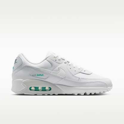 Nike Air Max 90 Schuh (Herren) – Weiß/Hyper Turquoise/Photon Dust