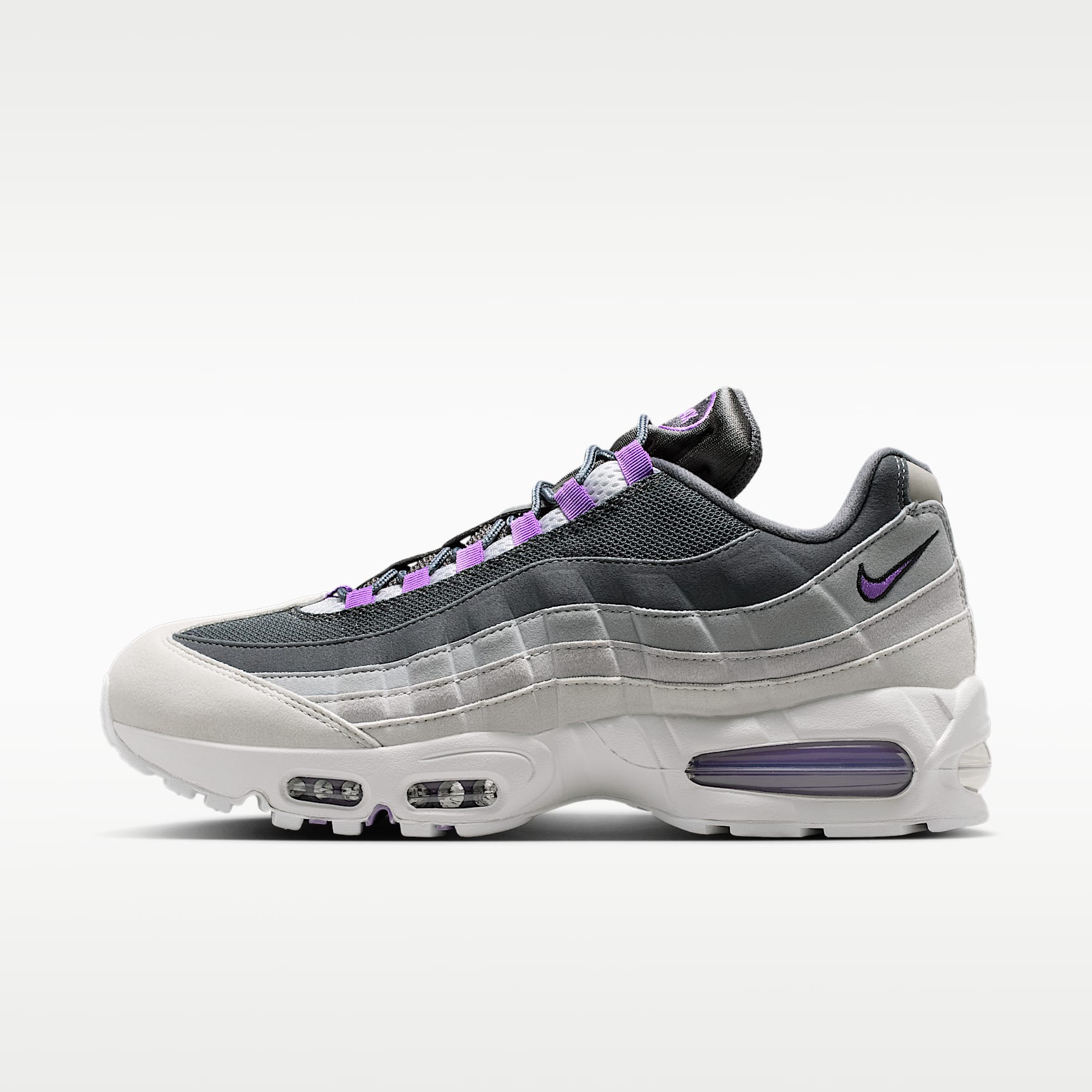 Nike Air Max 95 Big Bubble "OG" Schuh (Herren) – Photon Dust/Dark Grey/Grey Fog/Bright Violet