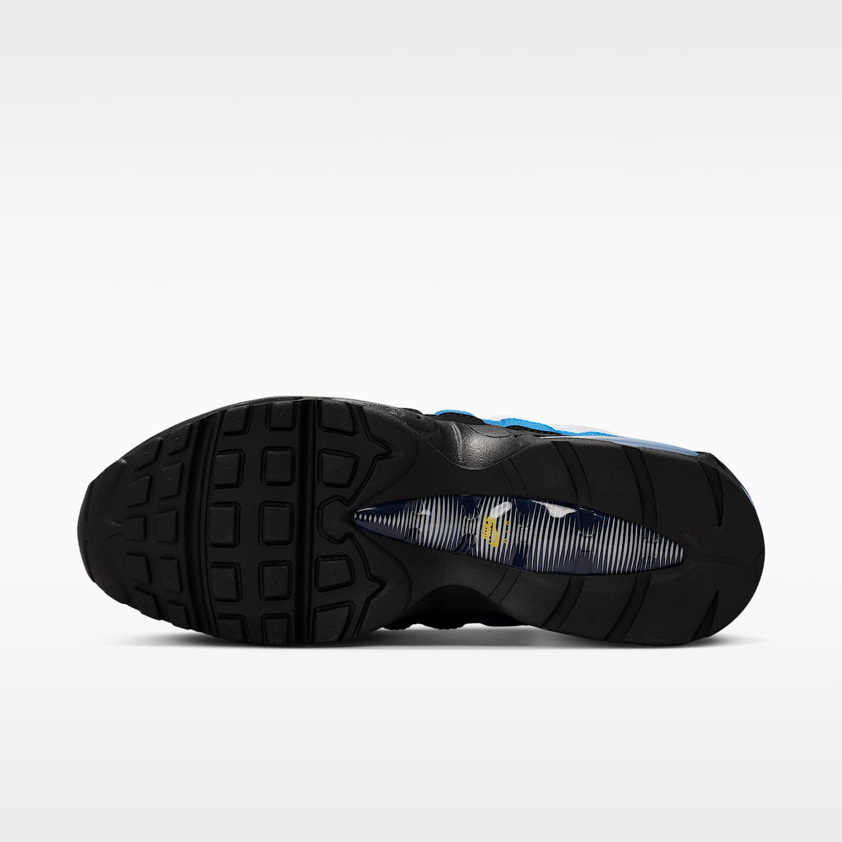 Nike Air Max 95 Big Bubble Schuh (Herren) – Weiß/Schwarz/Reflect Silver/Royal Blue