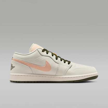 Air Jordan 1 Low Damenschuh – Sail/Crimson Tint/Cargo Khaki