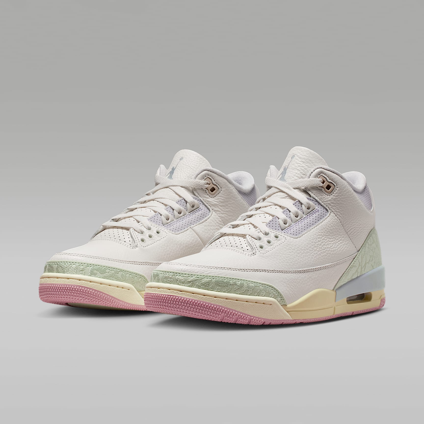 Air Jordan 3 "World's Best" Schuh (Herren) – Sail/Aura/Iced Carmine/Jade Aura