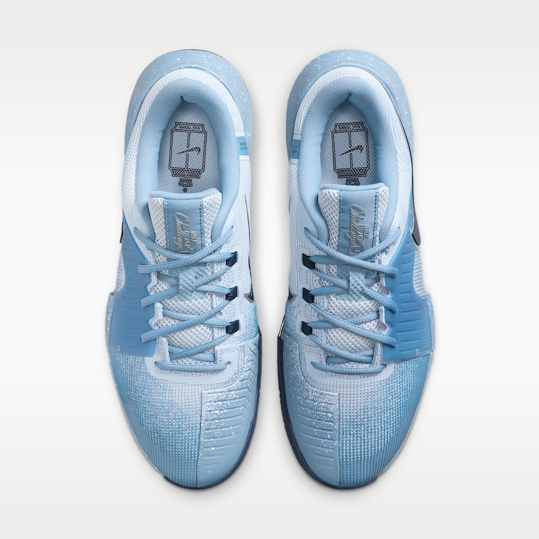 Nike GP Challenge 1.5 PRM Tennisschuhe für den Clay Court (Herren) – Hydrogen Blue/Work Blue/Metallic Silver/Midnight Navy