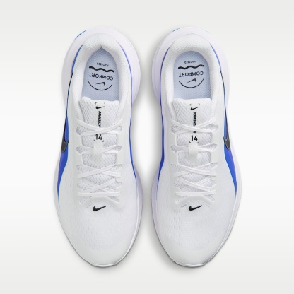 Nike Downshifter 14 Straßenlaufschuh (Herren) – Weiß/Racer Blue/Anthracite/Schwarz