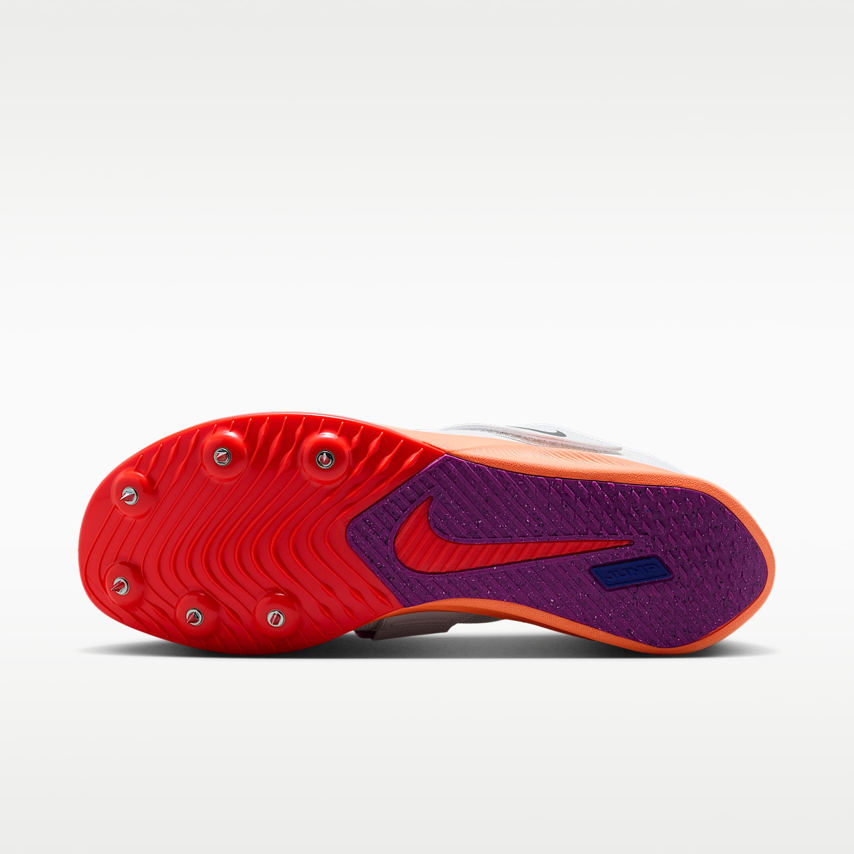 Nike Zoom Rival Jump Sprung-Spikes für Leichtathletik – Weiß/Hyper Turquoise/Bright Crimson/Obsidian