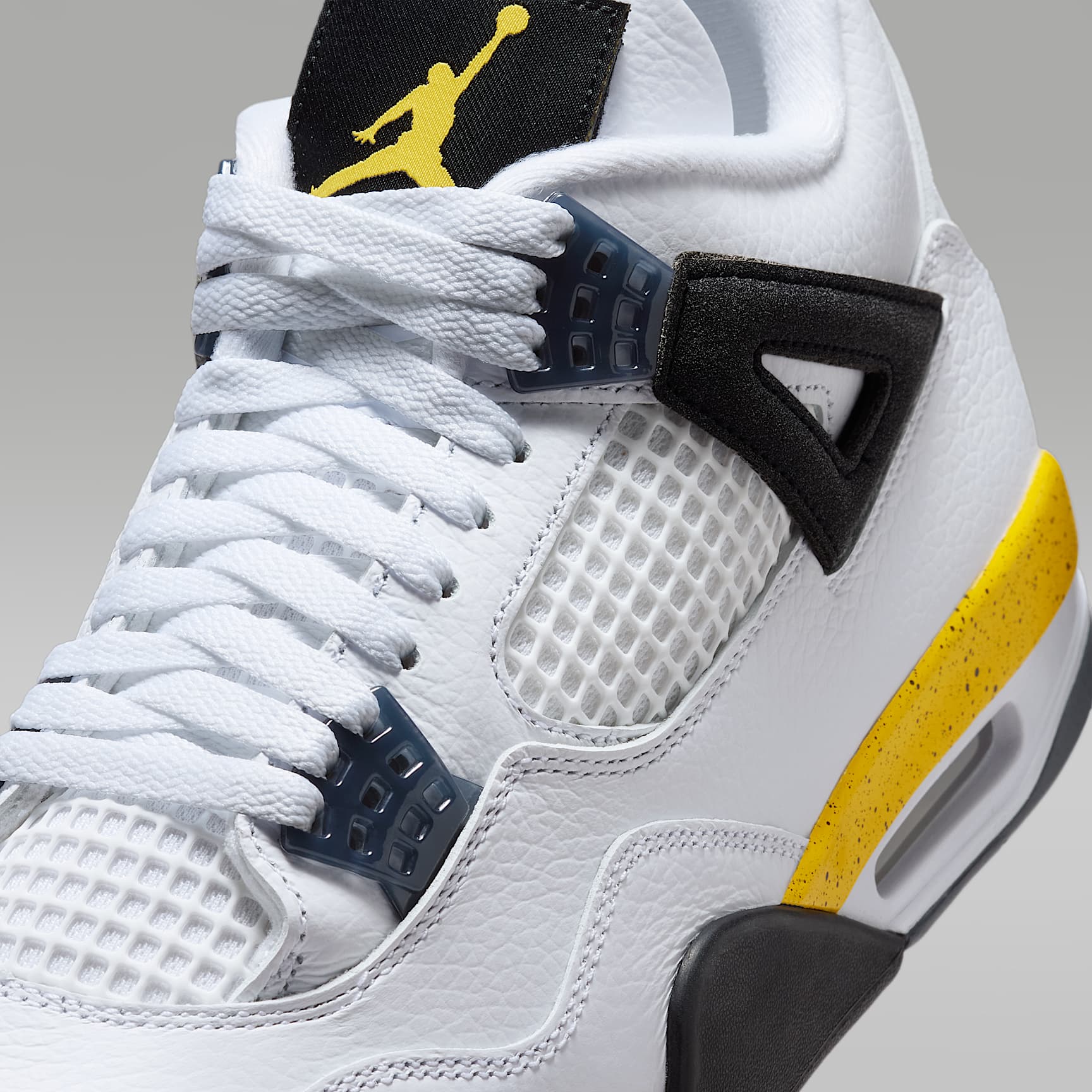 Air Jordan 4 Retro „Tour Yellow“ Schuh für Herren – Weiß/Dark Blue Grey/Schwarz/Tour Yellow