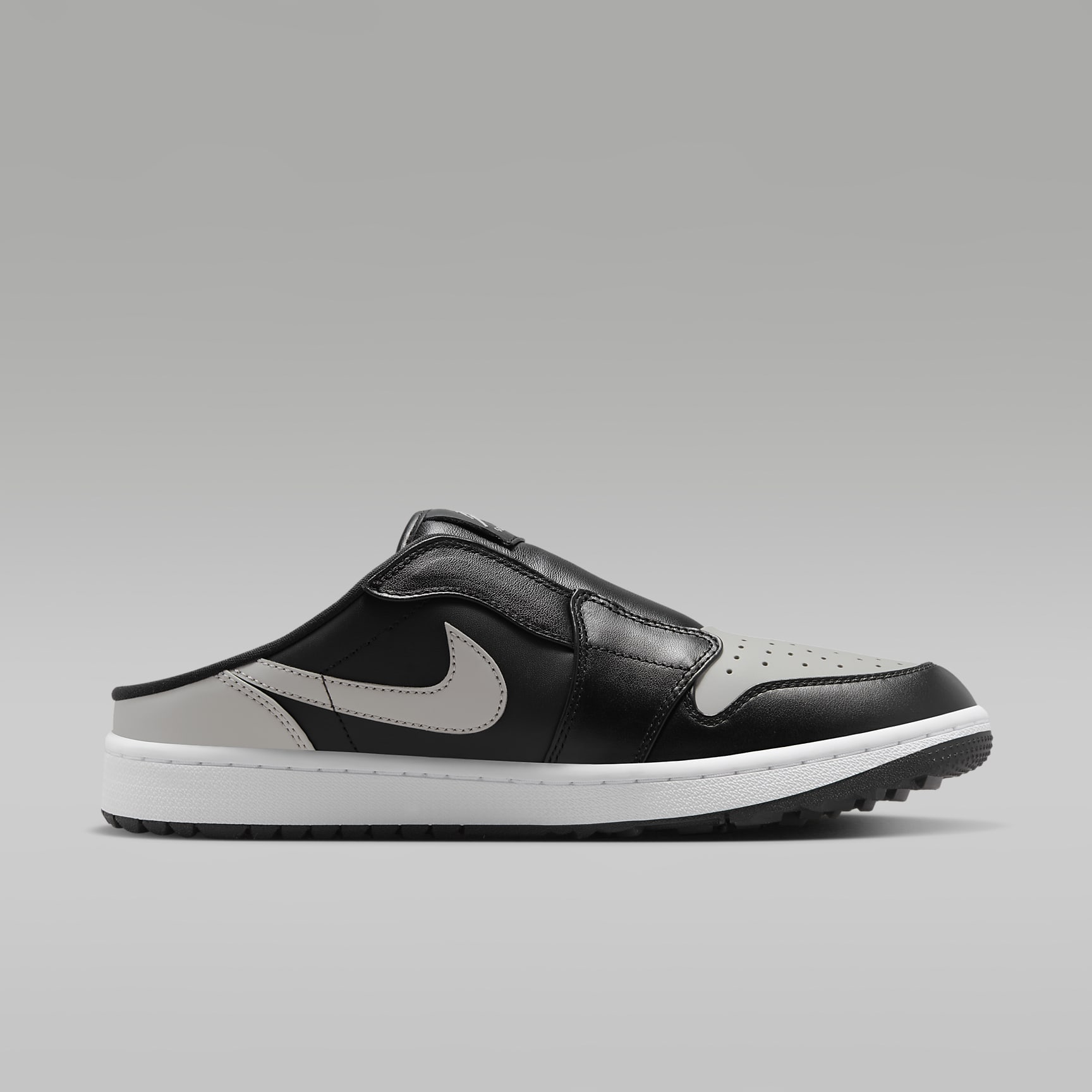 Air Jordan Mule Golfschuh – Schwarz/Weiß/Medium Grey