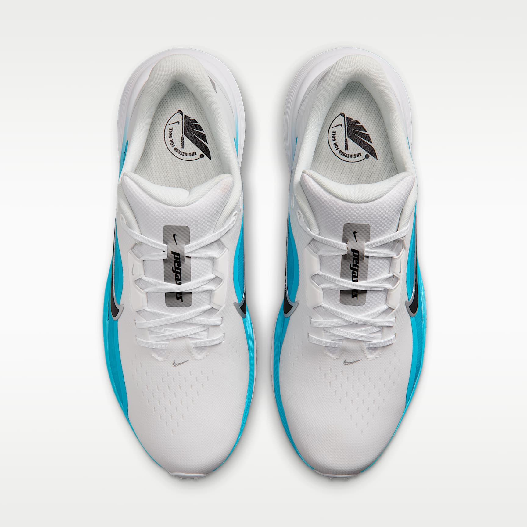 Nike Pegasus 1 G Golfschuh – Weiß/Light Current Blue/Schwarz