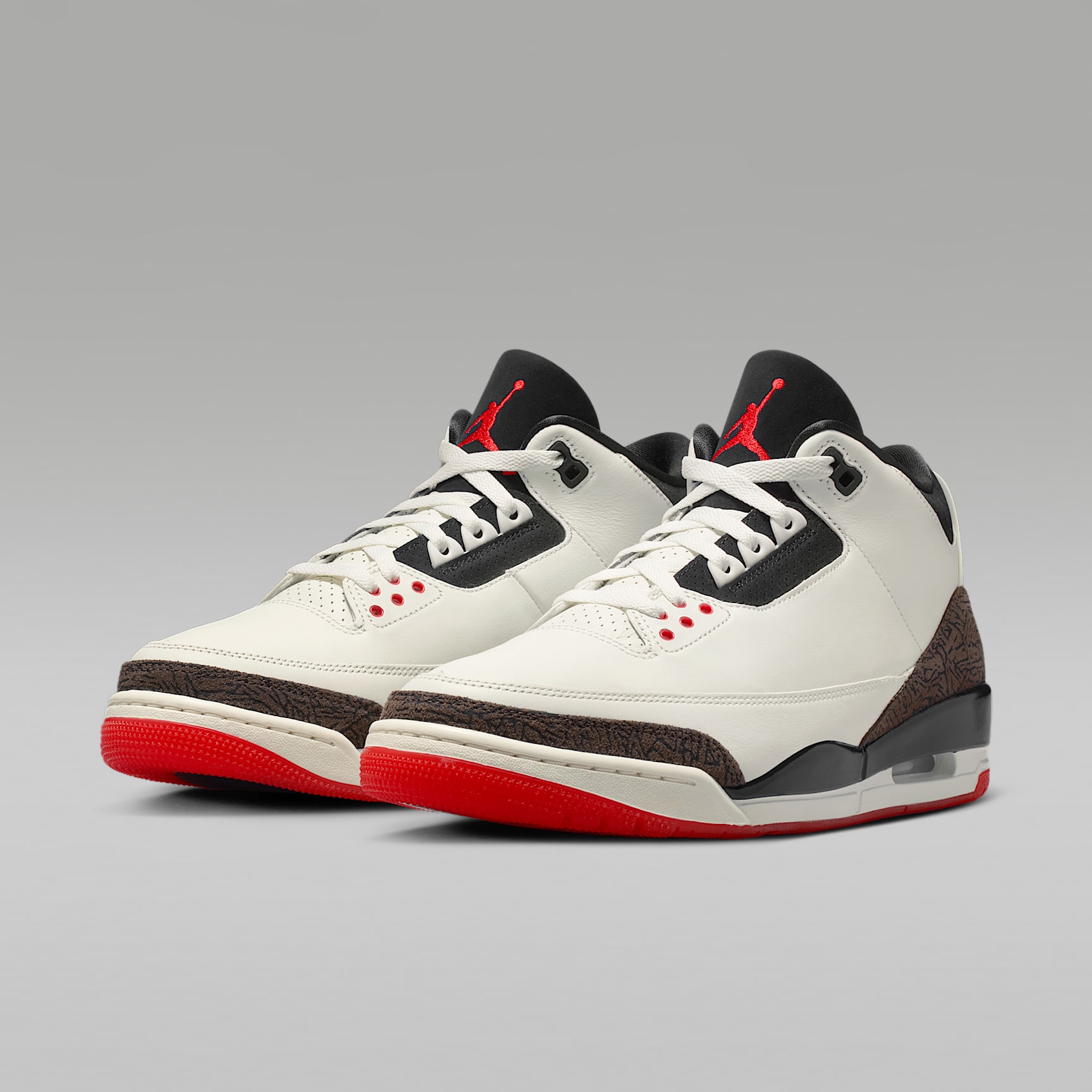 Air Jordan 3 "World's Best" Schuh (Herren) – Sail/University Red/Pale Ivory/Schwarz
