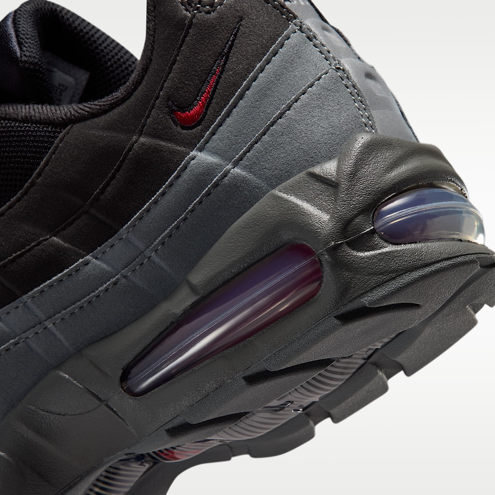 Nike Air Max 95 Big Bubble "OG" Schuh (Herren) – Schwarz/Smoke Grey/Dark Smoke Grey/Tough Red