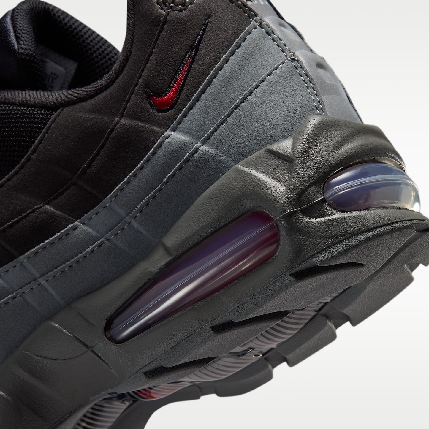 Nike Air Max 95 Big Bubble "OG" Schuh (Herren) – Schwarz/Smoke Grey/Dark Smoke Grey/Tough Red