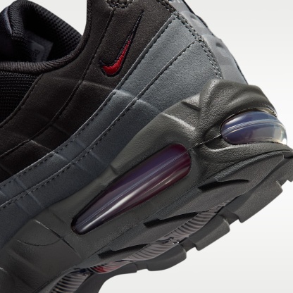 Nike Air Max 95 Big Bubble "OG" Schuh (Herren) – Schwarz/Smoke Grey/Dark Smoke Grey/Tough Red