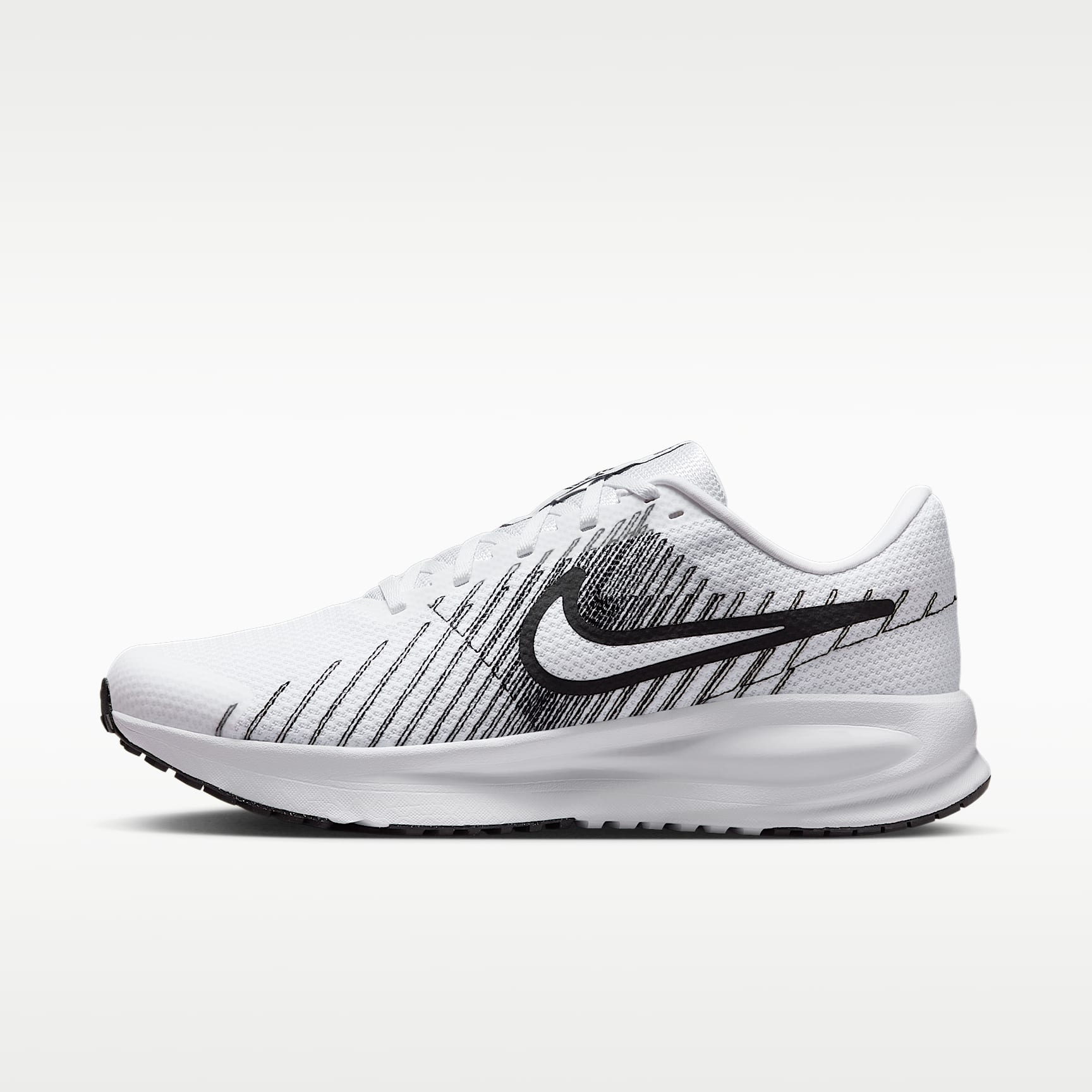 Nike Run Defy Straßenlaufschuh (Herren) – Weiß/Schwarz