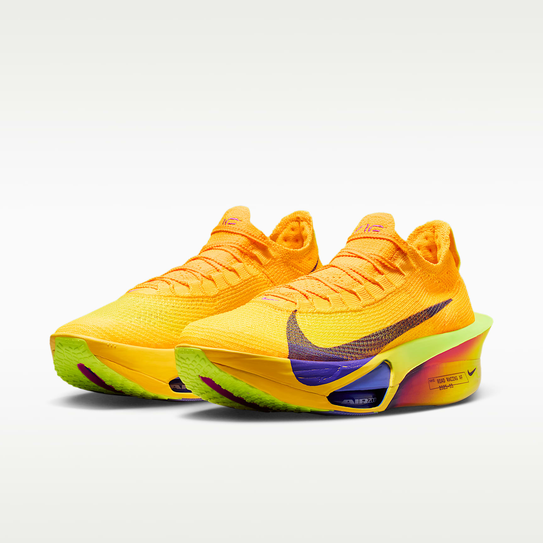 Nike Alphafly 3 Herren-Straßenlaufschuh für Wettkämpfe – Laser Orange/Citron Pulse/Volt Ice/Indigo Burst