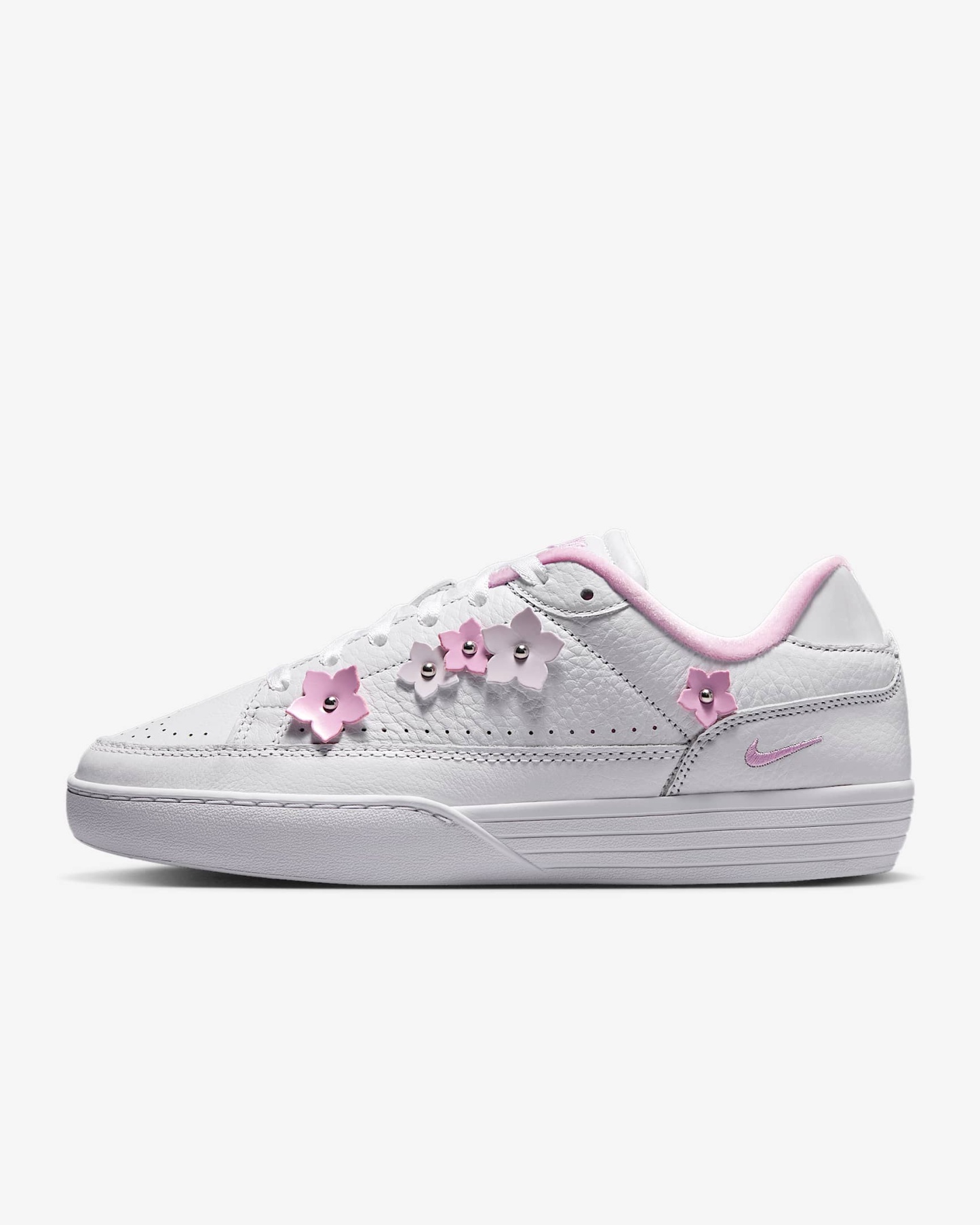 Nike Tennis Centre "Florette" Schuh (Damen) – Weiß/Bleached Lilac/Metallic Silver/Pink Rise